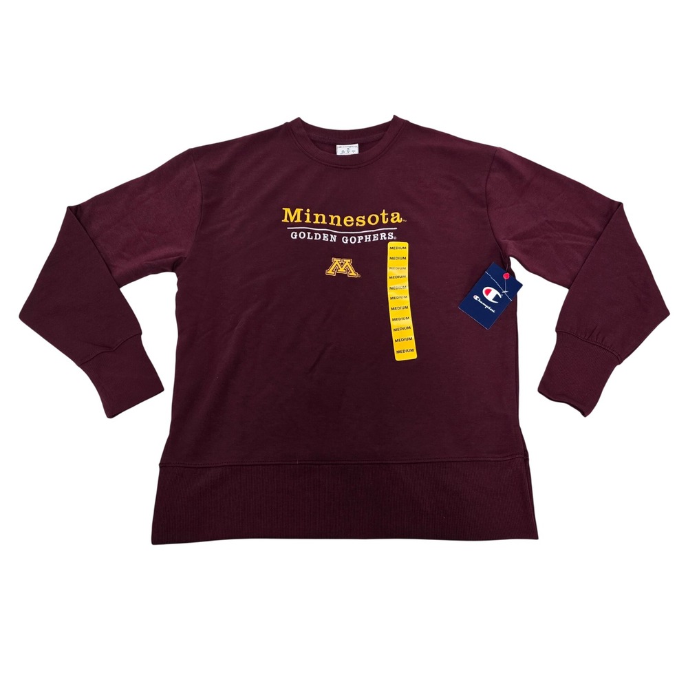 Champion Minnesota Golden Gophers Sweatshirt Mens Medium Maroon Crewneck NWT